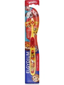Elgydium Kids Emoji Junior 2-6 Years Παιδική Οδοντόβουρτσα Κόκκινη Κίτρινη