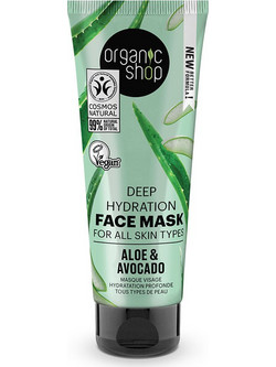 Natura Siberica Organic Shop Deep Hydration Κρεμώδης Μάσκα Προσώπου για Ενυδάτωση με Αλόη 75ml