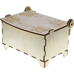 ΞΥΛΙΝΟ ΚΟΥΤΙ ΚΟΣΜΗΜΑΤΩΝ WOOD LASERCUT - ΦΥΣΙΚΟ ΞΥΛΟ (16x10x10cm)