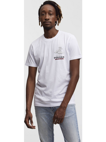 DENHAM M TREE SLIM T-SHIRT MOJ - 12201520210-ONE COLOUR WHITE