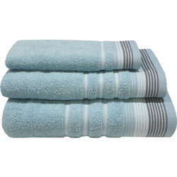 KOMVOS HOME ΠΕΤΣΕΤΑ ΧΕΡΙΩΝ 30Χ50CM 100% COTTON SATIN STRIPE - PETROL - KOMVOS HOME 7005905-9