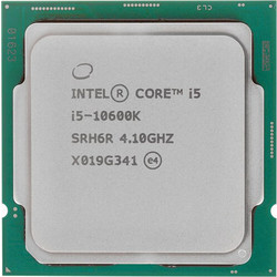 Intel Core i5-10600K Tray Επεξεργαστής 6 Πυρήνων για Socket 1200