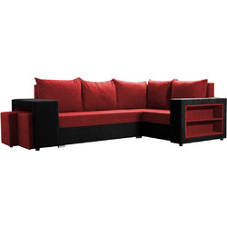 PoliHome Milano Γωνιακός Καναπές Δεξιά Γωνία Κόκκινος 250x162x85cm 162086449