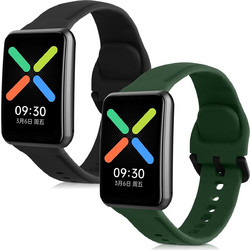 KWmobile Λουράκι Σιλικόνης Black / Dark Green (Oppo Free)