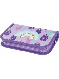 Herlitz Girls Mix II Rainbow Feathers Κασετίνα Γεμάτη Μωβ 50038374