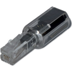 MediaRange Anti-Twist Adaptor for Telephones with plug-in Handset Black/Transparent