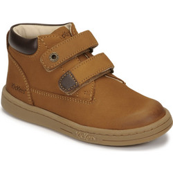 Kickers Tackeasy Παιδικά Μποτάκια Καφέ Δερμάτινα με Σκρατς 571987-30-116