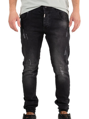Jean Παντελόνι Skinny με Λάστιχα SUGA 1002 Μαύρο