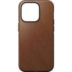 Nomad Modern Leather Back Cover with MagSafe English Tan (iPhone 14 Pro)