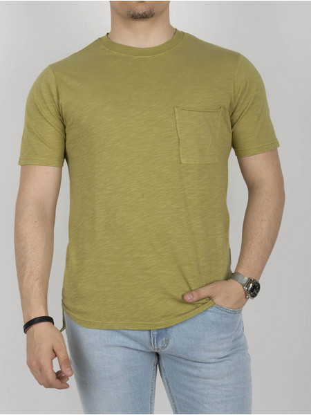 SEVEN T-SHIRT ΛΑΙΜΟΚΟΨΗ 100%ΒΑΜΒΑΚΙ ΜΕ ΤΣΕΠΑΚΙ ΕΜΠΡΟΣ REGULAR FIT
