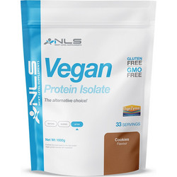 NLS Vegan Isolate Cookies Φυτική Πρωτεΐνη Γράμμωσης Χωρίς Γλουτένη 1kg