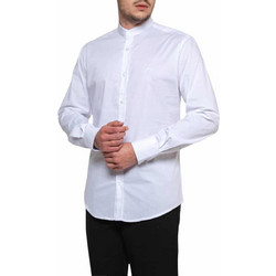 Stefan Ανδρικό Πουκάμισο Βαμβακερό Μακρυμάνικο Slim Fit με Mao Γιακά Λευκό 9024-S/S22