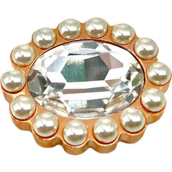 Καρφίτσα από μπρούτζο, Swarovski και πέρλες Rebecca BHOSRR01