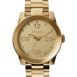 Nixon Corporal Ανδρικό Ρολόι με Χρυσό Μεταλλικό Μπρασελέ A346-502-00