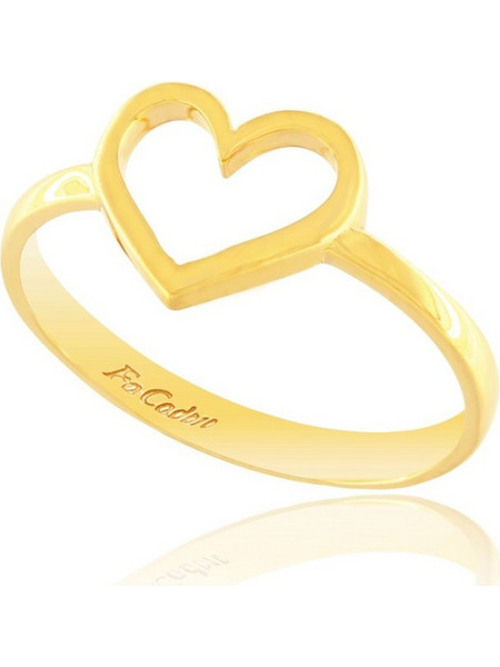 Facad'oro Γυναικείο Δαχτυλίδι Καρδιά από Χρυσό 14K RI-000710G