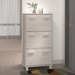vidaXL Παπουτσοθήκη Ξύλινη Πεύκο Μ59.5xΠ35xΥ117cm 340513