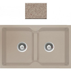 Sanitec Classic 340 Υποκαθήμενος Νεροχύτης Γρανίτη Ματ Granite Sand 78x50cm