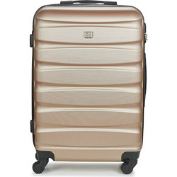 David Jones Chauvettini Βαλίτσα Μεσαία 65x44x26cm με 4 Ρόδες Χρυσή