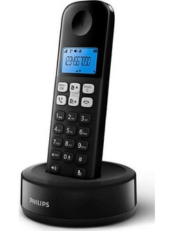 Philips D1611B Ασύρματο Τηλέφωνο με Ανοιχτή Ακρόαση Μαύρο