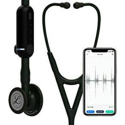 3M(TM) Littmann(R) CORE Digital Stethoscope 8490 Black Chestpiece, Tube, Stem & Headset 8490
