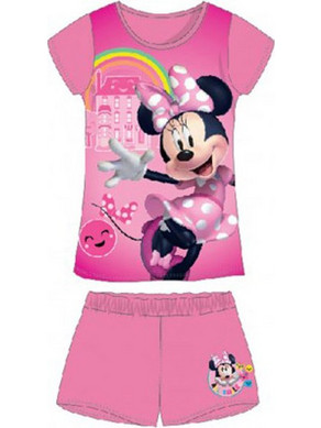 Γνήσια Παιδικά Πυτζαμάκια Disney Minnie Mouse - Σετ 100% Βαμβακερά Ρόζ