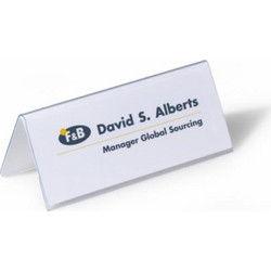 Durable Name Holder Θήκη Pvc Τύπου Λ 61mm/122Χ150mmm (Κουτί 25τμχ)