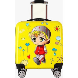 Bartuggi 718-101805 Boy Παιδική Βαλίτσα Καμπίνας 46x37x22cm με 4 Ρόδες Κίτρινη