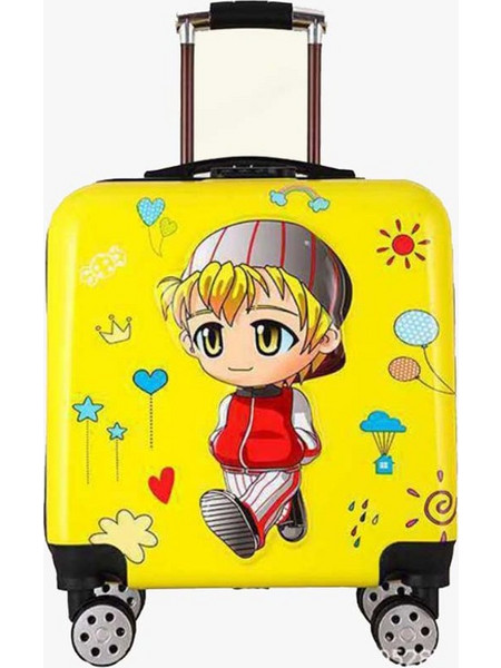 Bartuggi 718-101805 Boy Παιδική Βαλίτσα Καμπίνας 46x37x22cm με 4 Ρόδες Κίτρινη