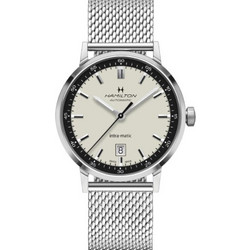 Hamilton American Classic Ανδρικό Ρολόι Αυτόματο με Ασημί Μεταλλικό Μπρασελέ H38425120