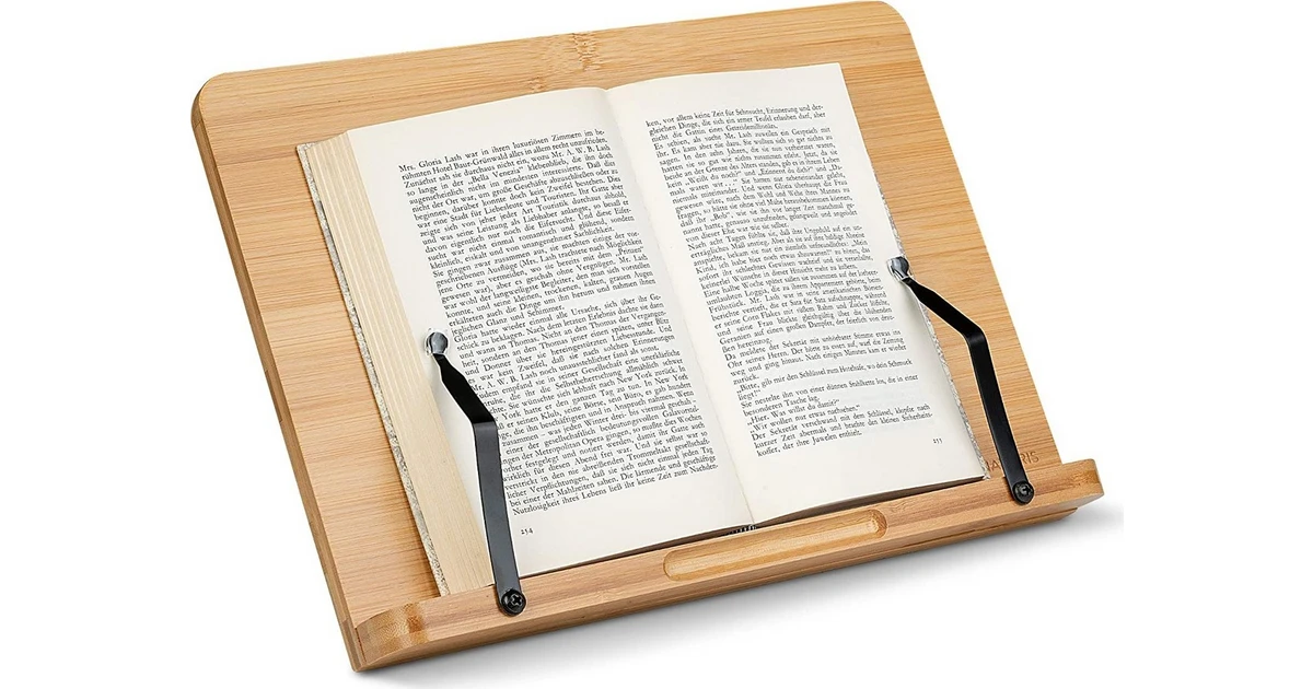 Navaris Bamboo Book Stand Βάση Tablet Brown BestPrice.gr