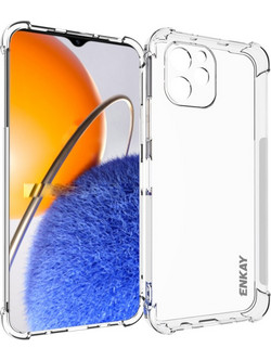 Θήκη Huawei Nova Y61 ENKAY Silicone Sockproof Anti-Slip Transparent Πλάτη TPU