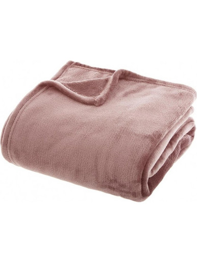 Κουβέρτα microfibre βελουδ.σάπιο μήλο 180Χ230