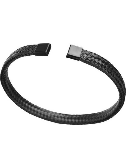 Βραχιόλι Unisex Μαύρο Ατσάλι Gatsa ΒΡ0042