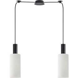 Home Lighting Κρεμαστό Φωτιστικό Οροφής Δίφωτο E27 Λευκό SE21-BL-4-BL2-GL3 77-8564