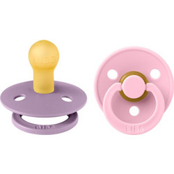 BIBS Colour Καουτσούκ Levander/Baby Pink 0m+ 2τμχ