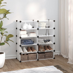 vidaXL Παπουτσοθήκη Πλαστική Μ84xΠ32xΥ88.5cm 340567