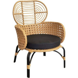 Liberta Loom Πολυθρόνα Κήπου Rattan Μπεζ 22-0050