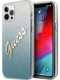 Guess Gradient Script Back Cover Blue (iPhone 12 / 12 Pro)