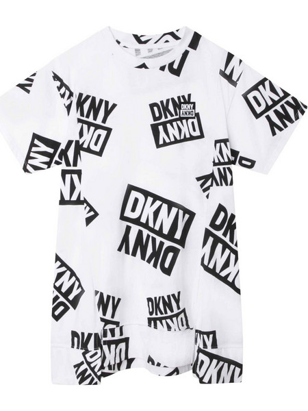 DKNY Παιδικό Φόρεμα Λευκό D32877-N50