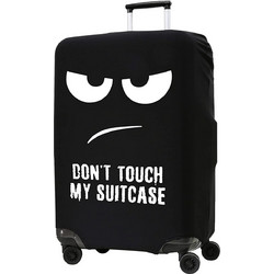 KW Suitcase Cover - Ελαστικό Κάλυμμα Βαλίτσας με Φερμουάρ από Ύφασμα Spandex / Λύκρα - XL / 29 - 32" - Don't Touch My Suitcase / Black / White (45230.4.01)