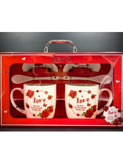 ΣΕΤ ΜΕ 2 ΚΟΥΠΕΣ LOVE ΣΕ ΒΑΛΙΤΣΑΚΙ- TA-56 HK-1645