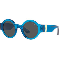 Polo Ralph Lauren PH4190U 6041/87 Γυαλιά Ηλίου Στρογγυλά Κοκάλινα Μπλε με Μαύρο Polarized Φακό