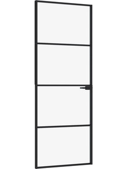 vidaXL Πόρτα Εσωτερική Γυάλινη Μαύρη 76x201.5cm 153658
