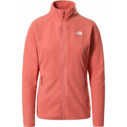 The North Face 100 Glacier Γυναικεία Ζακέτα Fleece Κοντή με Φερμουάρ Σομόν NF0A5IHO-UBG