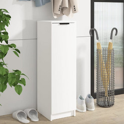 vidaXL Παπουτσοθήκη Ξύλινη Λευκή Μ35xΠ30xΥ100cm 811430