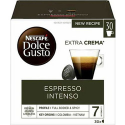 Nescafe Κάψουλες Espresso Intenso Extra Crema Συμβατές με Μηχανή Dolce Gusto 30τμχ