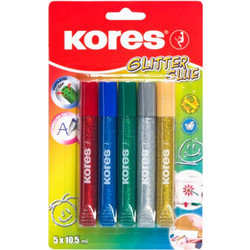 ΚΟΛΛΑ KORES GLITTER GLUE 5 ΧΡΩΜΑΤΑ 10.5ML