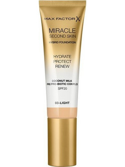 Max Factor Miracle Second Skin Hybrid 03 Light Liquid Foundation SPF20 30ml