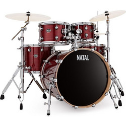 NATAL ARCADIA DRUM SET UF22 PACK WITH HARDWARE RED ST