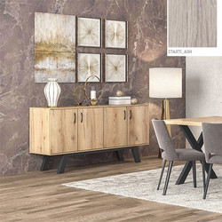 Μπουφές Νο 2 180x44.5x85 Με Επιλογές Χρωμάτων - Σταχτί-Staxti